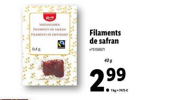 filaments de safran