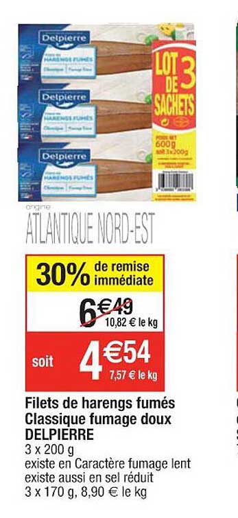 filets de harengs fumés classique fumage doux delpierre