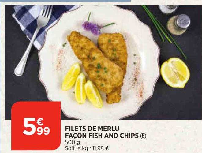 filets de merlu façon fish and chips