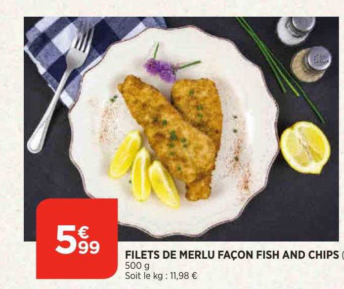filets de merlu façon fish and chips