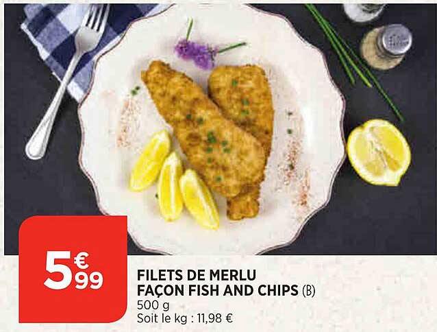 filets de merlu façon fish and chips