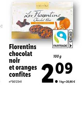 florentins chocolat noir et oranges confites favorina