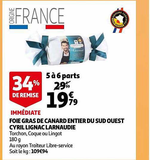 Foie Gras De Canard Entier Du Sud Ouest Cyril Lignac Larnaudie