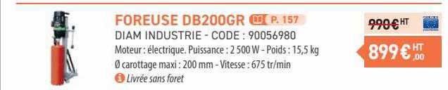 foreuse db200gr diam industrie