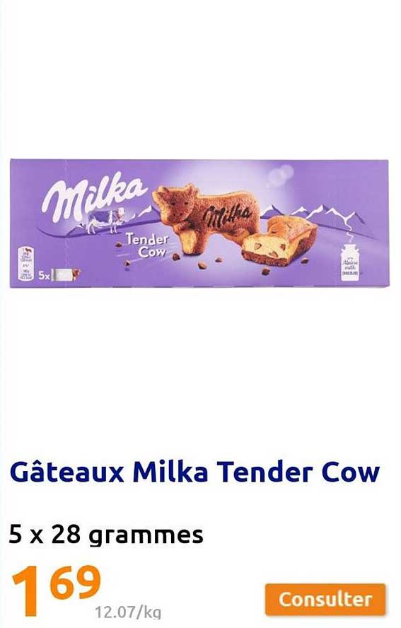 gâteau milka tender cow