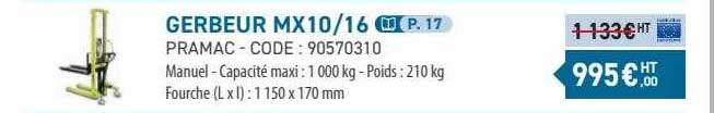 gerbeur mx10-16 pramac