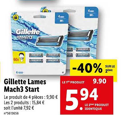 gillette lames mach3 start