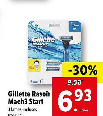 gillette rasoir mach3 start