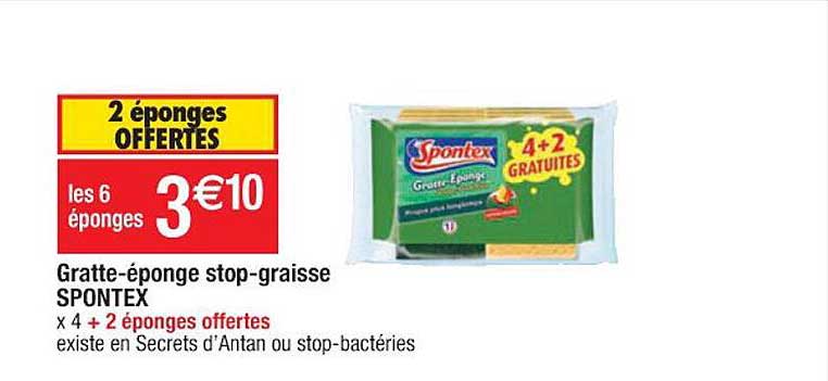 gratte-éponge stop-graisse spontex