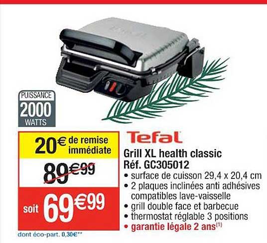 grill xl health classic tefal