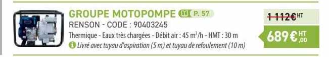 groupe motopompe renson