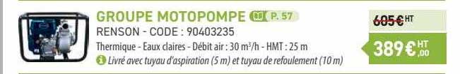 groupe motopompe renson