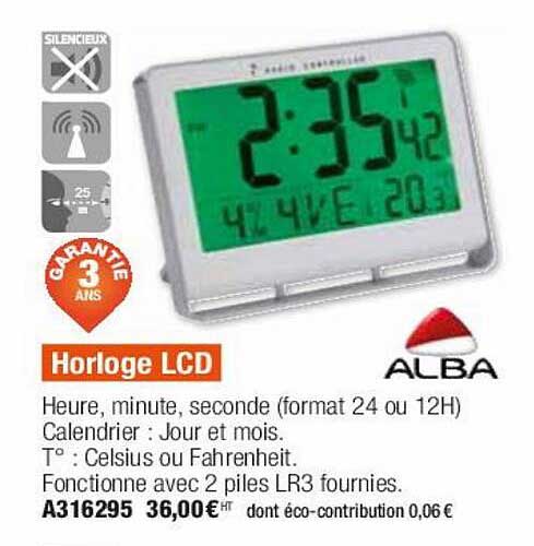 horloge lcd
