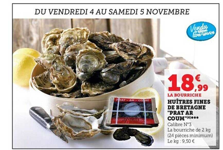 huîtres fines de bretagne "prat ar coum"