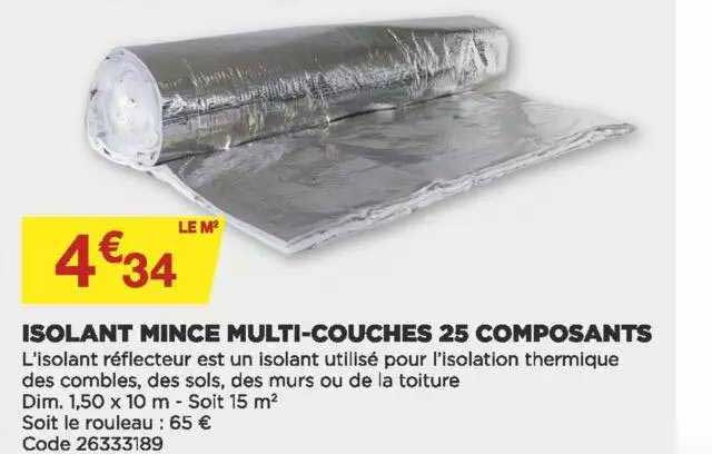 isolant mince multi-couches 25 composants