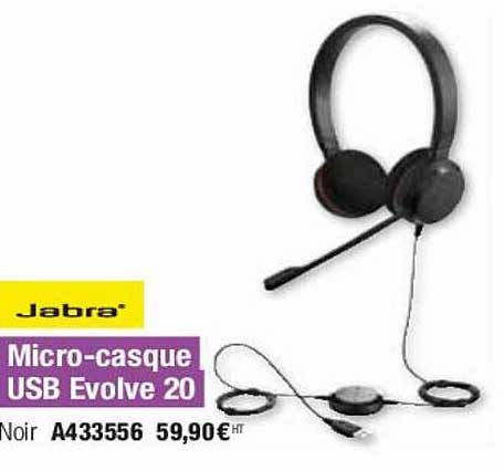 jabra micro-casque usb evolve 20