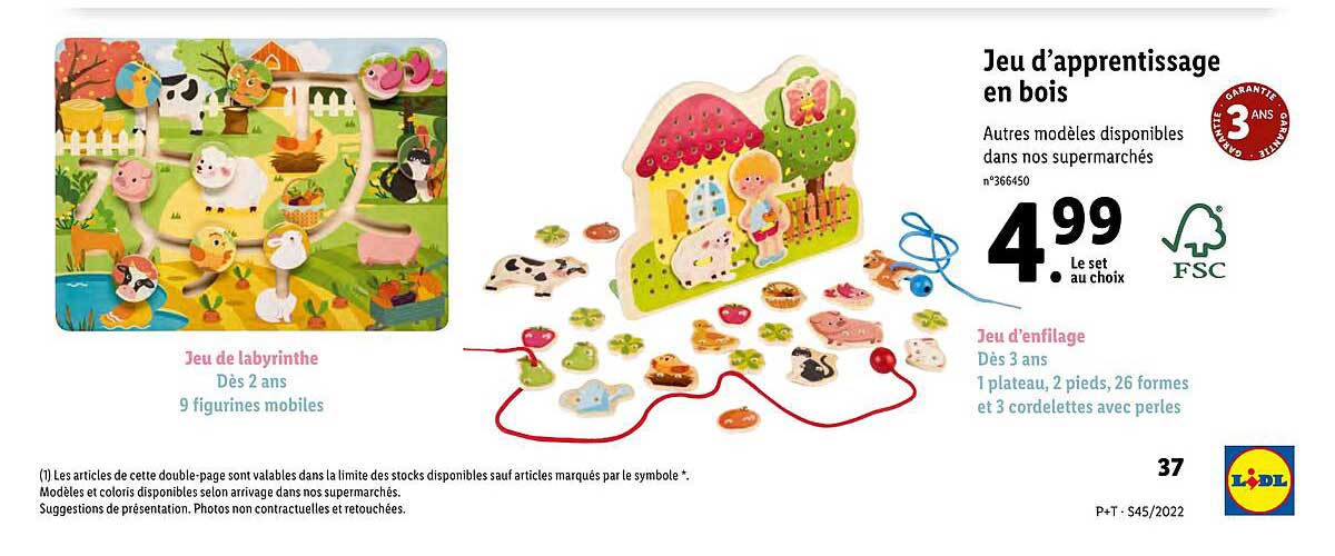 jeu d'apprentissage en bois