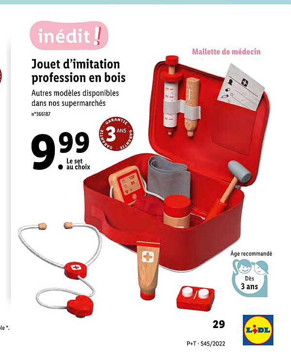 jouet d'imitation profession en bois