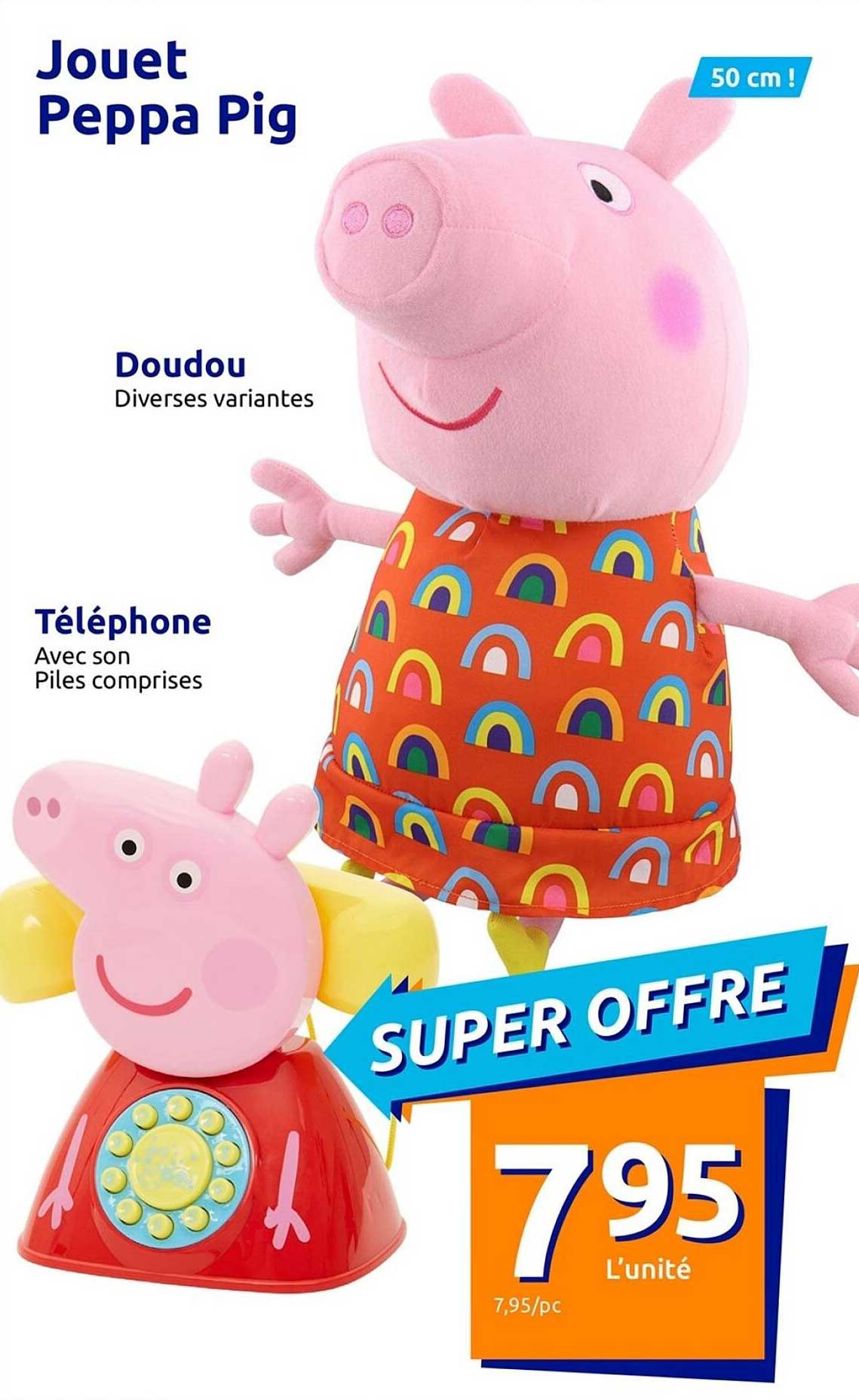 jouet peppa pig : doudou, téléphone