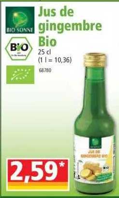 jus de gingembre bio bio sonne