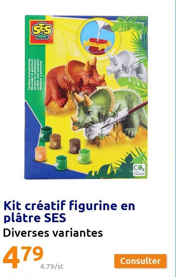 kit créatif figurine en plâtre SES