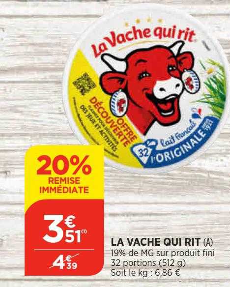 la vache qui rit 20% remise immédiate