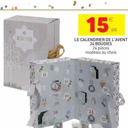le calendrier de l'avent 24 bougies