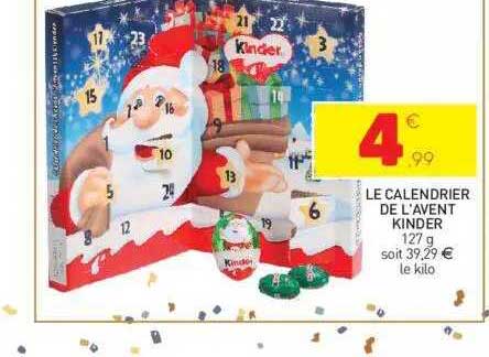 le calendrier de l'avent kinder