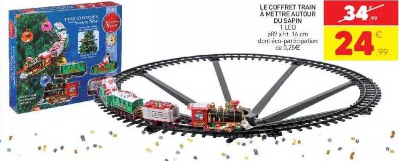 le coffret train à mettre autour du sapin 1 led