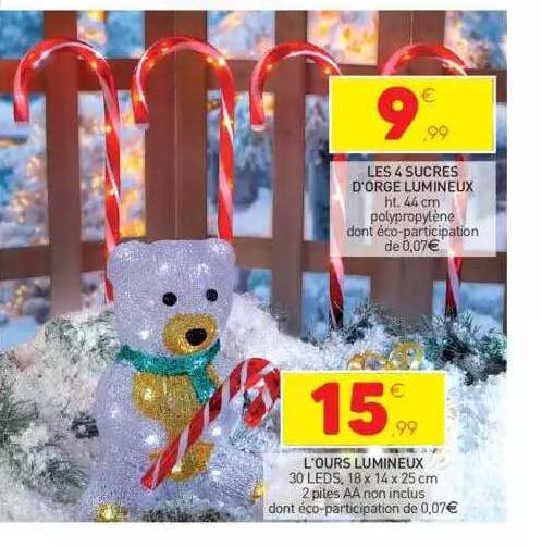 les 4 sucres d'orge lumineux, l'ours lumineux