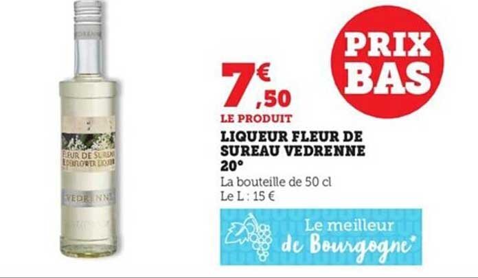 liqueur fleur de sureau vedrenne 20°