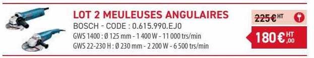 lot 2 meuleuses angulaires bosch