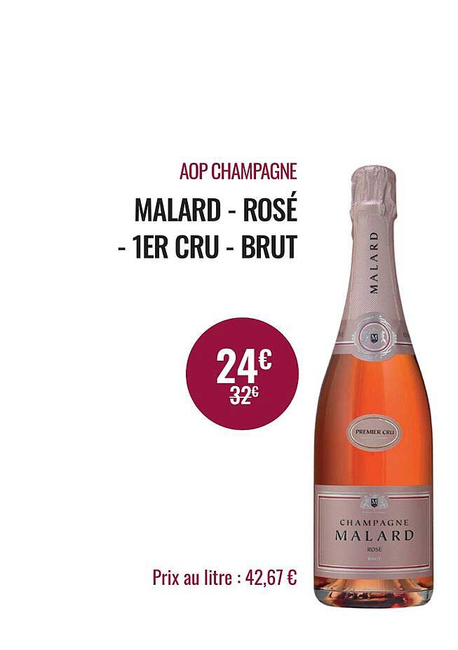 aop champagne malard - rosé - 1er cru - brut