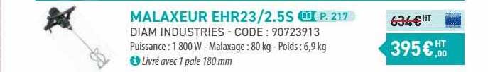 malaxeur ehr23-2.5s diam industries