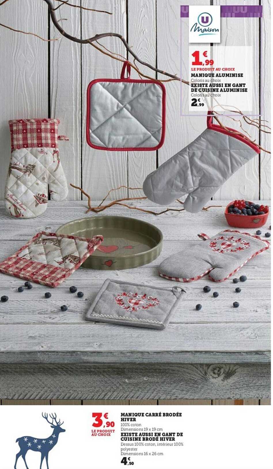 manique aluminise existe aussi en gant de cuisine aluminise u maison, manique carré brodée hiver existe aussi en gant de cuisine brodé hiver