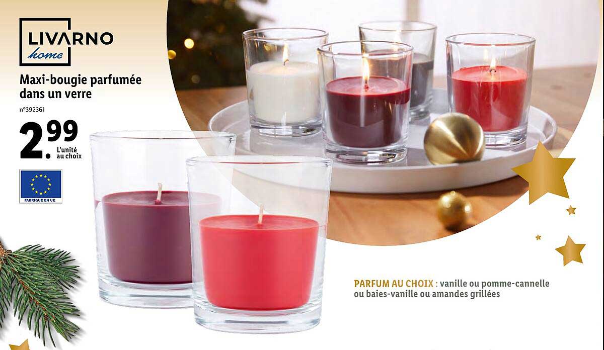 maxi-bougie parfumée dans un verre livarno home