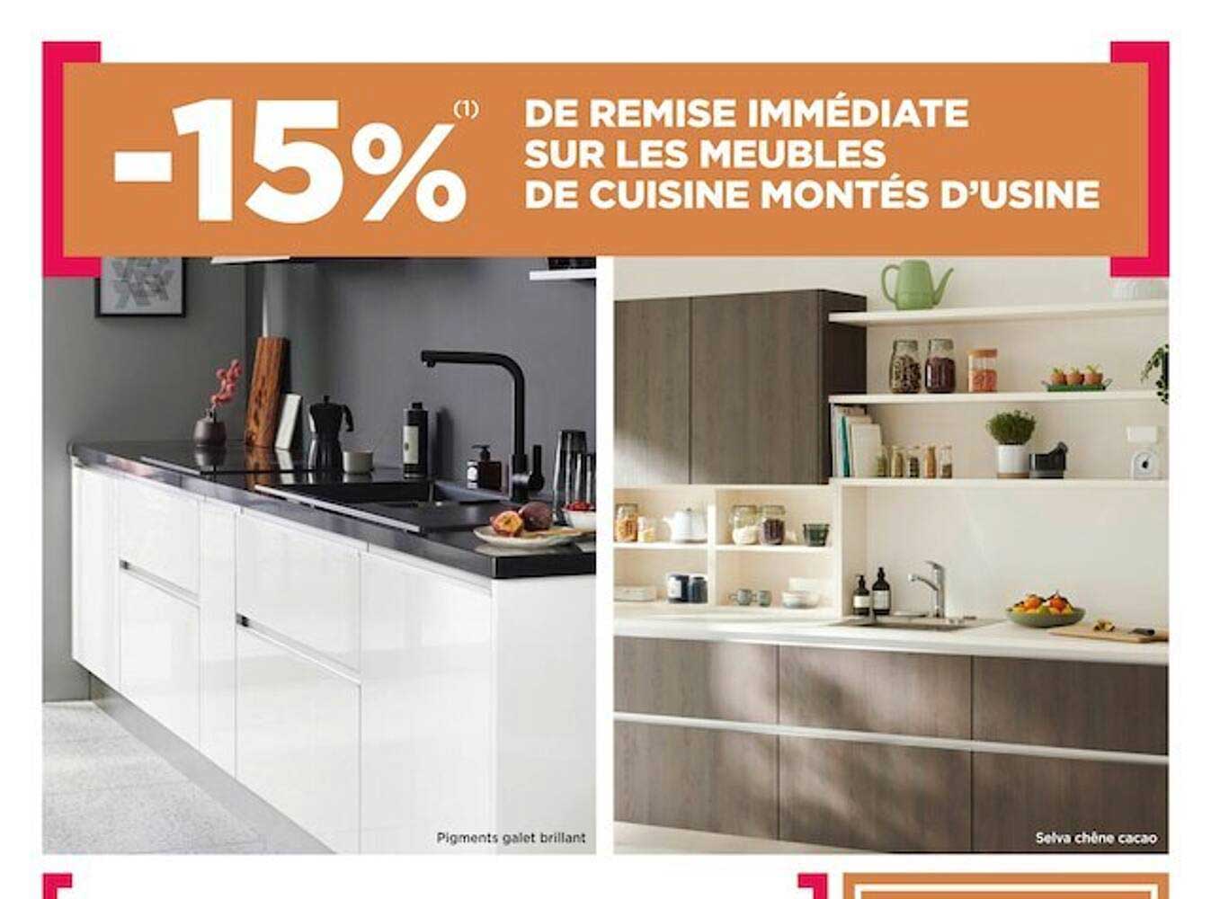 meubles de cuisine montés d'usine