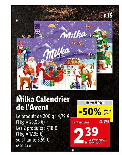 milka calendrier de l'avent