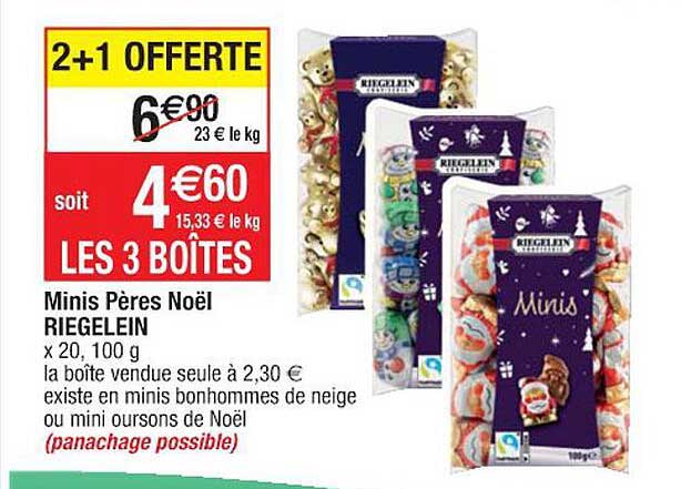 minis pères noël riegelein