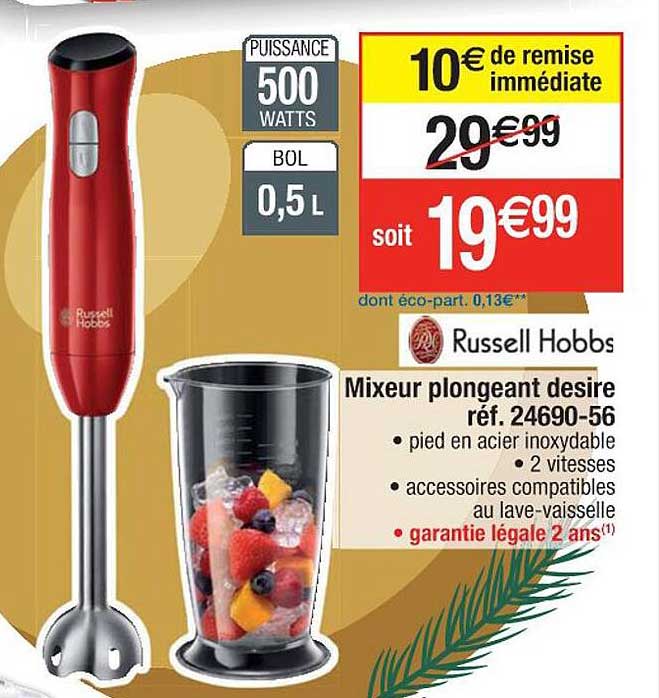 mixeur plongeant desire russell hobbs