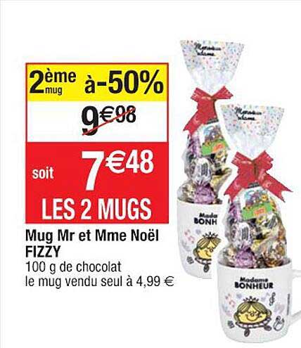 mug mr et mme noël fizzy