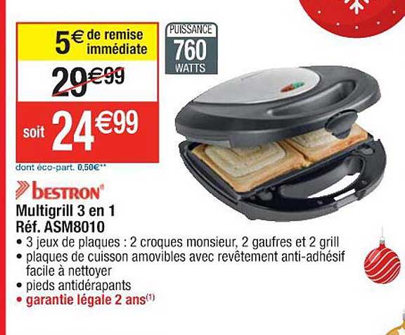 Multigrill 3 En 1 Bestron