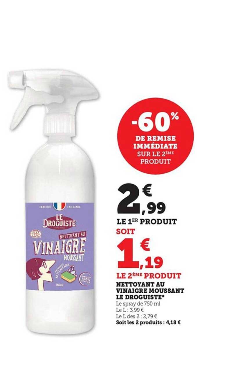 nettoyant au vinaigre moussant le droguiste
