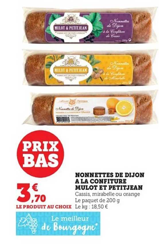 nonnettes de dijon à la confiture mulot et petit jean