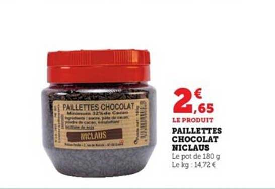 paillettes chocolats niclaus