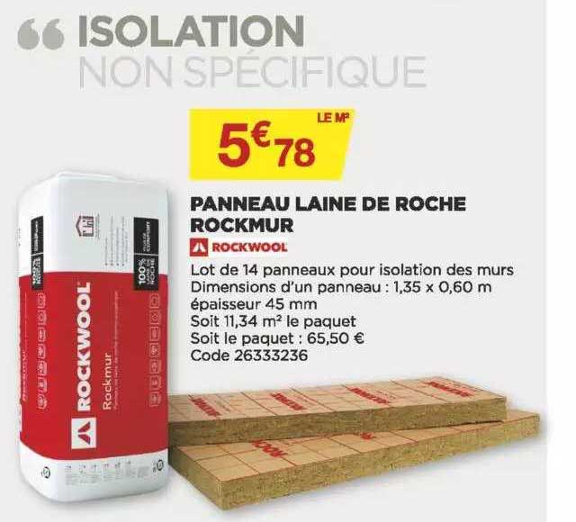 panneau laine de roche rockmur rockwool