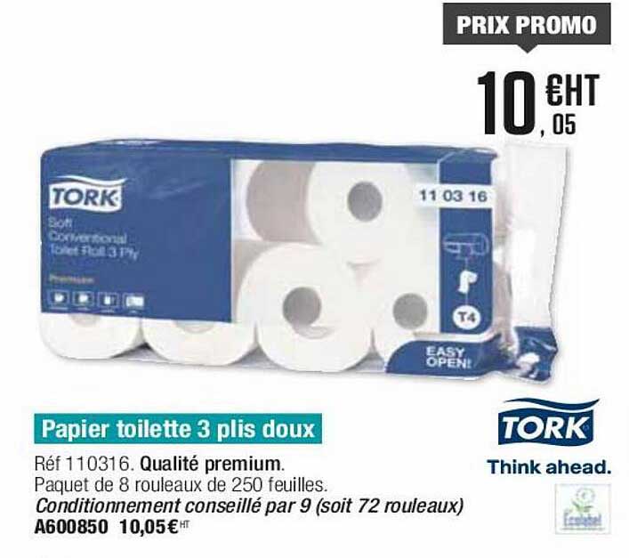 papier toilette 3 plis doux