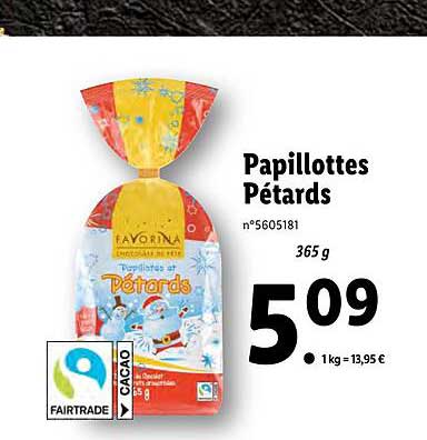 papillotes pétards favorina