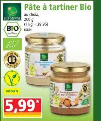 pâte à tartiner bio bio sonne