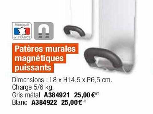 patères murales magnétiques puissants